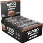 Barra YoPRO Sabor Chocolate - Nutrata Display C/ 12 Barras de 40g