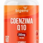 Coenzima Q10 200mg com vitamina E 10mg, alta concentração, 60 cápsulas, Biogens (Unidade)