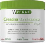 Creatina 220g Sabor Limão 220 gramas WVegan Vegano Limao