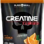 Creatine Turbo BlackSkull - Creatina Monohidratada em pó, com carboidrato para melhor absorção e performance (150g Refil, Laranja)