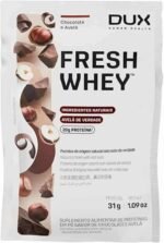 Fresh Whey Protein - Chocolate e Avelã Sachê 31g - 20g de Proteínas por Porção - Suplementos Naturais, Suplementação Treino Academia, Ganho Muscular Hipertrofia - DUX HUMAN HEALTH