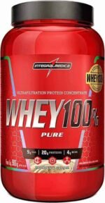Integralmédica - Whey Protein Concentrado Cookies and Cream 100% Pure - 21g de Proteína por Scoop, Suplementação Alimentar Pós-Treino, Fórmula Enriquecida com BCAAs - Pote 900g