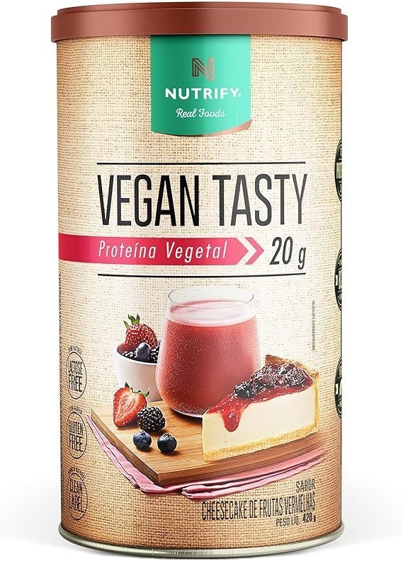 Nutrify-Vegan-Tasty-Proteina-Vegetal-com-20g-de-Proteina-por-Dose-Suplemento-Alimentar-a-Base-de-Plantas-Sem-Lactose-Sem-Gluten-Vegano-Sabor-Cheesecake-de-Frutas-Vermelhas-420g.jpg Nutrify Vegan Tasty Proteína Vegetal com 20g de Proteína por Dose - Suplemento Alimentar à Base de Plantas - Sem Lactose, Sem Glúten, Vegano - Sabor Cheesecake de Frutas Vermelhas - 420g - Imagem 1
