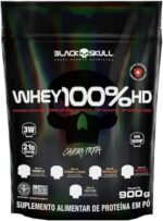 Refil Whey 100% Hd Chocolate 900G, Black Skull