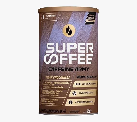 Supercoffee-Choconilla-Economic-Size-380g-Caffeine-Army.jpg Supercoffee Choconilla - Economic Size (380g) - Caffeine Army - Imagem 1