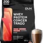 Whey Protein Concentrado Cappuccino 1.8kg - 20g de Proteínas por Porção - Suplementos Naturais, Suplementação Treino Academia, Ganho Muscular Hipertrofia - DUX HUMAN HEALTH