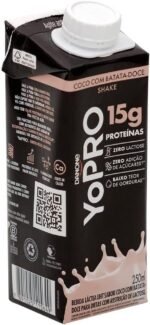 YoPRO Bebida Láctea UHT Coco com Batata-Doce 15g de proteínas 250ml - 12 unidades - Imagem 3